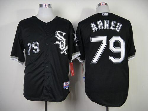 White Sox #79 Jose Abreu Black Cool Base Stitched MLB Jersey - Click Image to Close
